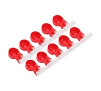 KUIDAMOS Automatic Chicken Waterer Cups Set of 10 Durable Easy Clean Poultry Drinking Bowl for Chickens Ducks Birds Plastic (G3/4)