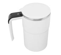 KUIDAMOS Automatic Stirring Cup White USB Rechargeable Effortless Mixing for Daily Use 13oz Stainless Steel Ideal Present for Coffee Lovers