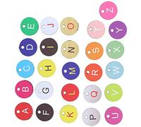 KUIDAMOS Beehive Numbered Tag Durable Round Markers for Beekeeping and Livestock Management 26PCS Size 3.5cm (26 Color Letter Cards)