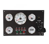 KUIDAMOS Boat Engine Dash Instrument Panel with Accurate Readings Shock-resistant Stainless Steel Panel for RVs Boats for Marine Applications (24V)