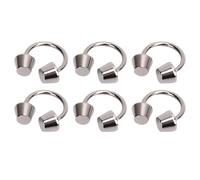 KUIDAMOS C Shaped Rivet Buckle Durable Zinc Alloy Collar Hook for Crafts 10 Pcs for Hat Decorations