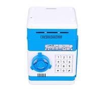 KUIDAMOS Electronic Money Saving Box for Kids Secure ATM Style with Password Lock and Automatic Roll Feature 12 X 13.5 X 19 Cm (Blue)