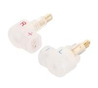 KUIDAMOS EXK Male to 0.78mm Female 2Pin Cable Adapter Compact and Convenient Design for Connecting MDR7550 EX600 EX800 EX1000 Headphones ABS Silver Tin Wire Pack of 2 (Clear)