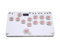 KUIDAMOS Fighting Stick Controller with RGB LED Light for Enhanced Gaming Experience for PC White