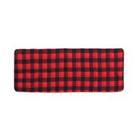 KUIDAMOS Heated Sleeping Bag Pad Red Plaid USB Power Supply 5 Heating Zones Adjustable Temperature Levels for Camping Hiking Fleece Material