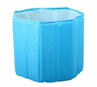 KUIDAMOS Inflatable Bathtub for Adult Spacious Portable Soaking Bath Tub for Home Use PVC 80x65cm Lightweight (Blue)