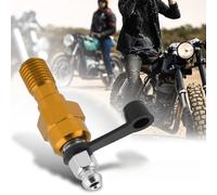 KUIDAMOS M10x1.0mm Motorcycle Brake Bleed Screw Nipple Banjo Screw/Fastener with Dust Cap for Brake Caliper Air Bleeding, Easy Installation for Motorcycle Riders (Gold)