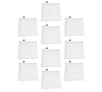 KUIDAMOS Mesh Zip File Folder Sturdy Multifunctional Document Storage Bag for Travel Office Board Games 10PCS (White)