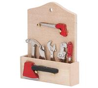 KUIDAMOS Miniature Birch Tools Lifelike Mini Doll House Homework Model Decoration for Children's Toy Tool Box, Dollhouse Accessories