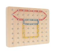 KUIDAMOS Montessori Wooden Geoboard Educational Toys for Baby Toddlers Graphical Learning Practical Ability Development for Boys Girls 6.89x5.31x0.98in, Ideal for Toddlers