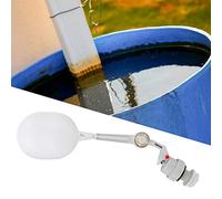 KUIDAMOS Plastic Float Valve Sturdy Durable Omni-Directional Floating for Water Tank, 2Pcs for Horse Cattle Auto Fill Feed Filler Trough, G1/2, White