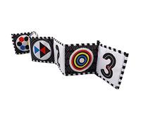 KUIDAMOS Portable High Contrast Soft Black and White Baby Cloth Book Toy for Visual Development, Grasping Ability Training, and Item Cognition, Polyester Fiber Material (#1)