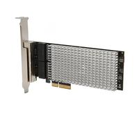 KUIDAMOS Quad Port RJ45 Gigabit Ethernet Card Reliable Performance 2.5Gbps Data Transfer for Home/Office Use, Compact Design, PCIe X4 Interface