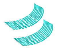 KUIDAMOS Reflective Wheel Strip Stickers Durable Decorative Accessory for 16-18inch Motorcycle Car Wheel, Edge Stickers for Motorcycle Decoration Accessory (Green)