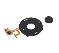 KUIDAMOS Replacement Clickwheel Select Button for Video 5.5 Gen, Adhesive Back, Durable ABS Material, Black/White Color Options, Turntable Component (Black)