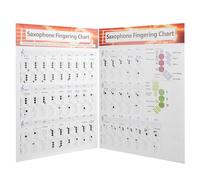 KUIDAMOS Saxophone Fingering Chart Basic Guide Easy Learning for Beginners Portable Coated Paper for Musical Instruments Accessories