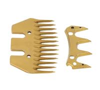 KUIDAMOS Sheep Shears Replacement Blades Durable Gold 13 Tooth Straight Vane/Wing for Efficient Shearing, Suitable for Sheep, Llamas, Alpacas, 7mm Spacing