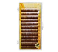 KUIDAMOS Silky Dark Brown Fake Eyebrow Extension Individual Eyebrow for Curved Makeup, 12pcs Artificial Eyebrows 5-8mm