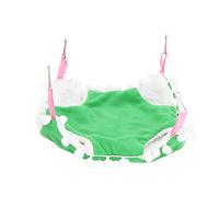 KUIDAMOS Small Pet Cage Hammock for Warm Comfort Four Legged Friends Portable Plush Hanging Bed for Parrots Hamsters Sugar Gliders (Green)