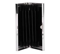 KUIDAMOS Stainless Steel Credit Card Holder with 6 Slots, Durable Antimagnetic Design for Everyday Use, Compact Card Case 3.8x2.6x0.5 in (Black)