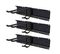 KUIDAMOS Steel Garage Storage Hooks Double Layer Hanging Rack for Heavy Duty Tool Organization Wall Mount for Garage Workshop Space Saving Alloy Steel 6 Hooks 3 Rails (3 Boards 6 Dual Layer)