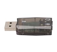 KUIDAMOS USB Sound Card Flexible Stereo Adapter for External Sound 5.1 Channel Processing Compatible with PCs