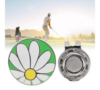 KUIDAMOS Zinc Alloy Magnetic Ball Marker Hat Clip Durable Cap Clamp for Golfers Spotty Dog/King/Daisy Flower 1.18inch Diameter Gift Supplies (#3)