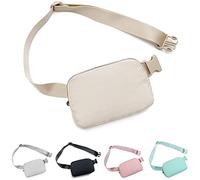 kuifang Unisex Adult Beige Waist Pack, Off White
