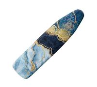 KUIFORTI Blue Marble Print Ironing Board Cover and Pad Extra Heavy Duty Iron Board Dust Cover Replacement Iron Board Protective Cover Thick Pad Heat Resistant Stretch Tablecloths Full Size