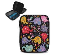 KUIFORTI Cute Elephant Knitting Needle Holder Crochet Hook Cases for Storage Crochet Kit for Beginners Women Crochet Bags Organizer Interchangeable Knitting Needle Storage Case