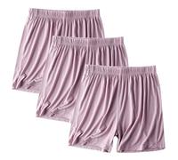 KUIH 3 Pack Sleep Shorts for Women Super Soft Lounge Pyjama Bottoms Solid Color Summer Co Ord Pj Shorts Elastic Waisted Lounge Pants Yoga Bottoms Housewear Nightwear Holiday Essentials