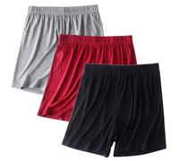 KUIH 3 Pack Sleep Shorts for Women Super Soft Lounge Pyjama Bottoms Solid Color Summer Co Ord Pj Shorts Elastic Waisted Lounge Pants Yoga Bottoms Housewear Nightwear Holiday Essentials