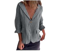 KUIH Blazers for Women UK Linen Jacket Summer Lightweight Open Front Blazer Jackets with Pockets Palin Casual Long Sleeve Lapel Collar Blazer Ladies Cardigan Dressy Blouse Party Club Wear