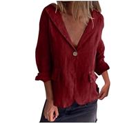 KUIH Blazers for Women UK Linen Jacket Summer Lightweight Open Front Blazer Jackets with Pockets Palin Casual Long Sleeve Lapel Collar Blazer Ladies Cardigan Dressy Blouse Party Club Wear