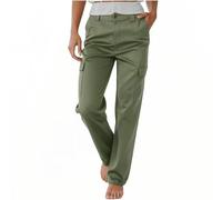 KUIH Cargo Trousers Women Elasticated Waist Walking Hiking Trousers Ladies Combat Pants Y2K Lightweight Quick Dry Athletic Stretch Full Length Trousers with Multiple Pockets Tracksuit Bottoms