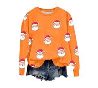 KUIH Christmas Jumpers for Women Novelty Christmas Tree Jumper Xmas Sweaters Loose Crewneck Pullover Jumpers Ladies Tunic Sweatshirt Holiday Knitwear for Dairy Work Officce Size 8-22