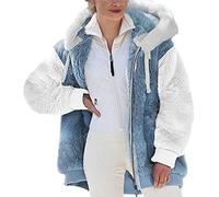 KUIH Fleece Jackets for Women UK Winter Warm Teddy Fleece Hoodie Zip Up Sweatshirt Fuzzy Pullover Jumper Hooded Jacket Ladies Fluffy Hoodie Plush Cardigan Ladies Coat Shaggy Sweaters Overcoat Outwear