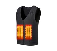 KUIH Heated Jackets for Men USB, Electric Heated Gilet, Heated Waistcoat, Heated Body Warmer, Heat Vest Washable, Heated Clothing with 3 Levels Heat Settings for Outdoor Skiing Camping Hiking Unisex