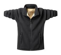 KUIH Mens Sherpa Fleece Hoodie Full Zip Jacket Winter Warmer Casual Long Sleeve Sweatshirt Pullover Sweater Cardigan Fleece Coat Top Zipper Hoodies Athletic Warmer Outerwear with Zip Pockets