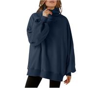 KUIH Oversized Sweatshirts for Women UK Clearance Warm Cowl Neck Jumpers Solid Color Ladies Long Sleeve Pullover Tops High Neck Pullover Knitwear Sweater Winter Fall Clothing Turtleneck Sweatshirts