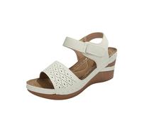 KUIH Platform Wedge Sandals for Women Wide Fit Adjustable Ankle Strap Shoes Sandal Summer Walk Sandals Lightweight Comfortable for Beach Vacation Going Out Everyday Wear