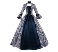 KUIH Rococo Dresses Women Plus Size Court Royal Queen Dress Cosplay Retro Ball Gowns 18th Century Vintage Dresses Masquerade Dresses Retro Long Maxi Dresses Prom Party Outfits Performance Costume
