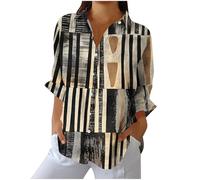 KUIH Womens Blouses Long Sleeve Button Down Shirts Open Front Dressy Floral Printed Blouses Business Casual Work Tops Point Collar Floral T-Shirts Summer Spring Tunic Tops for Women Plus Size S-3XL