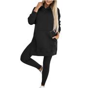 KUIH Women's Lounge Wear Set - Black, XXL