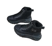 KUIH Womens Platform Boots 2024 Clearance,Fluffy Fur Lined Boots Lace Up Warm Ankle Boots Winter Shoes Laides Fleece Lined Boots Slip On Booties Outdoor Walking Shoes Lightweight Anti-Slip Shoes