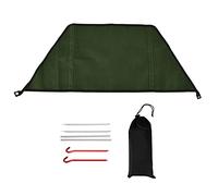 KUIKUI Camping Windbreak Green Stove Outdoor Foldable Windscreen for Garden Grill BBQ Picnic Durable, Windproof, and Easy to Install