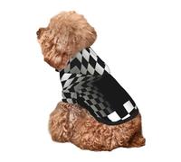Kuilepa 3D Black and White Checkerboard Tunnel Print Dog Hoodie Security Dog Sweater Dog Clothes Dog Hoodie Sweatshirt for Small Medium Large Dogs (Xs-XXL)