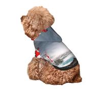 Kuilepa 3D Lighthouse in The Surf Print Dog Hoodie Security Dog Sweater Dog Clothes Dog Hoodie Sweatshirt for Small Medium Large Dogs (Xs-XXL)