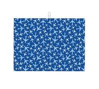 Kuilepa Airplanes In The Sky Print Dish Drying Mat For Kitchen Counter Drying Mats Microfiber Kitchen Countertop Protector Dishes Pad Large18x24 Inch