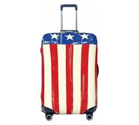 Kuilepa America Flags2 Print Luggage Covers For Suitcase,Elastic Washable & Stretchable Suitcase Covers For Luggage, Anti-Scratch - Fits 18-32 Inch Luggage-No Luggage Included, Black, S